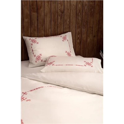 Ruse King Size %100 Pamuk Nevresim Takımı - Kırmızı