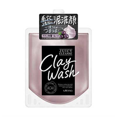 Пенка Utena Juicy Cleanse для умывания на основе глины с выравнивающая тон с ароматом асаи 110 гр