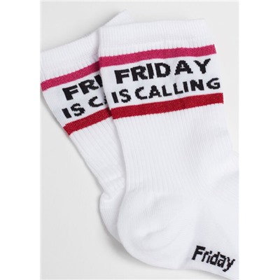 Kurze Socken mit Schriftzug 7 Days