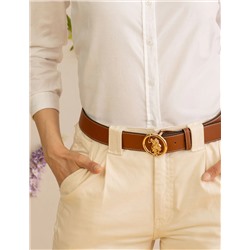 LADIES 38MM MEDALLION LOGO BELT