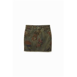 Minifalda de camuflaje floral