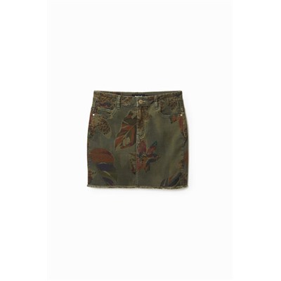 Minifalda de camuflaje floral