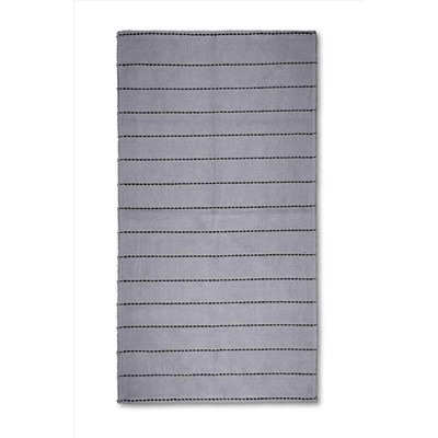 Bluenity Basic Stripe Doğal Pamuklu Banyo Kilimi 60X90 Cm - Gri 101.201.04.030.14.02