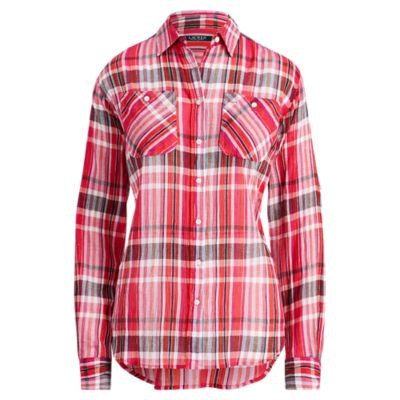 Plaid Button-Down Shirt