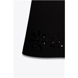 CUTWORK EMBROIDERY KNIT DRESS