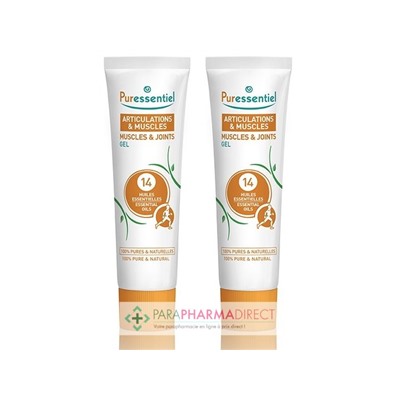 Puressentiel Articulations & Muscles Gel aux 14 Huiles Essentielles 2x60 mlLot  × 2