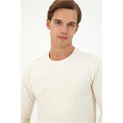 Erkek Krem Sweatshirt