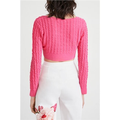 Chaqueta punto cropped