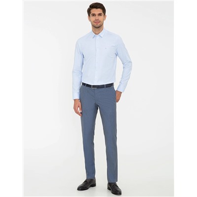 Açık Mavi Slim Fit Uzun Kollu Gömlek