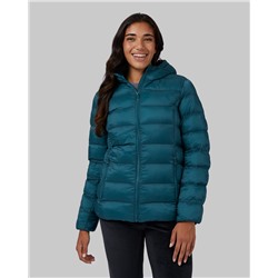 WOMEN'S LIGHTWEIGHT POLY-FILL PACKABLE HOODED JACKET