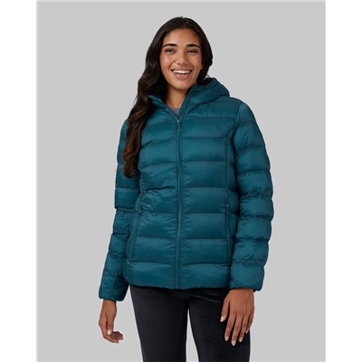 WOMEN'S LIGHTWEIGHT POLY-FILL PACKABLE HOODED JACKET