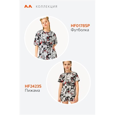 Хлопковая пижама для девочки с шортами Happyfox