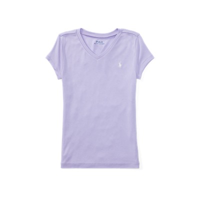 GIRLS 7-16 Cotton-Blend V-Neck T-Shirt