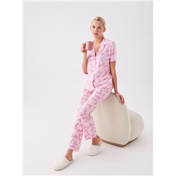 LC Waikiki Gömlek Yaka Barbie Baskılı Kısa Kollu Kadın Pijama Takımı, LCW DREAM                                            
                                            Gömlek Yaka Barbie Baskılı Kısa Kollu Kadın Pijama Takımı