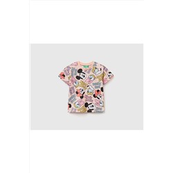 United Colors of BenettonKız Çocuk Pembe Mix Disney Karakter Baskılı T-Shirt Multi