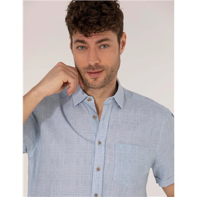Mavi Regular Fit Kısa Kollu Gömlek