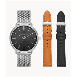 Michael Kors Blake Three-Hand Stainless Steel Watch Giftset