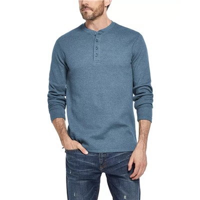 WEATHERPROOF VINTAGE Men's Long Sleeved Waffle Henley T-shirt