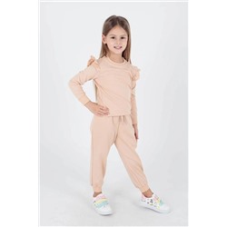 AHENGİM Kids 2203 Kız Çocuk Fırfırlı Eşofman Takımı 1-2-10001118
