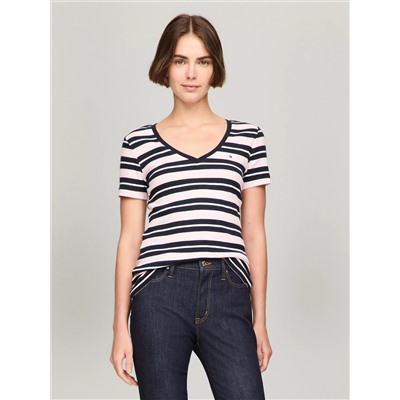 Stripe V-Neck Favorite T-Shirt