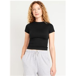 Fitted Seamless Ribbed T-Shirt