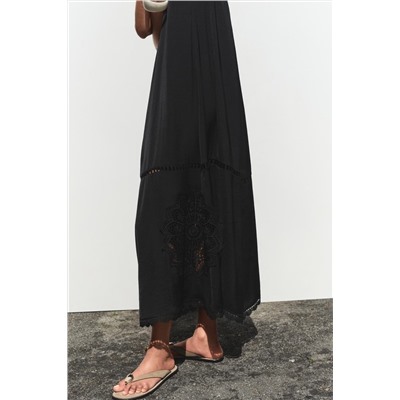 EMBROIDERED VOLUMINOUS MIDI DRESS
