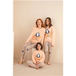 Sevim 130778251 Anne-kız Baskılı Pijama Takım
