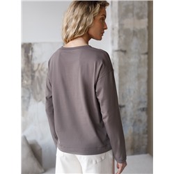 Базовый лонгслив из премиального хлопка с эластаном