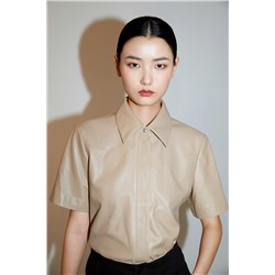 Camisa de piel Beige