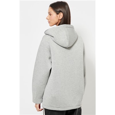 Sudadera con capucha - Gris jaspeado