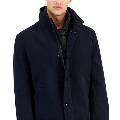 Nautica Men's Classic-Fit Bib Wool Blend Overcoat