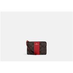 Corner Zip Wristlet In Signature Canvas