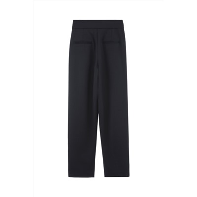 Pantalón recto de lana Negro