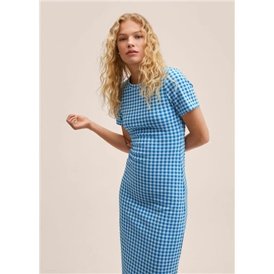 Vestido cuadros vichy -  Mujer | MANGO OUTLET España