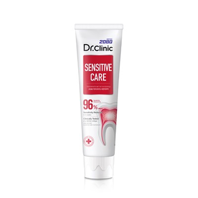 [2080 DR.CLINIC] Зубная паста БЕРЕЖНЫЙ УХОД ДЛЯ ЧУВСТВИТЕЛЬНЫХ ЗУБОВ Sensitive Care, 125 г