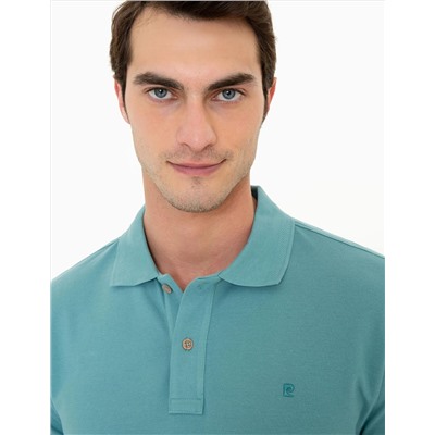 Çağla Yeşili Slim Fit Polo Yaka Basic Tişört