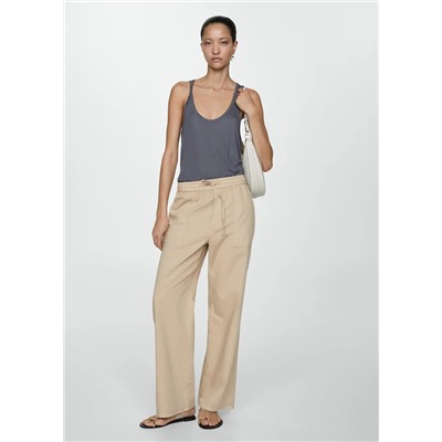 Pantalón algodón cintura elástica