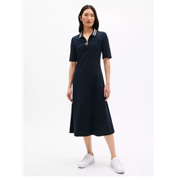 Zip Polo Midi Dress