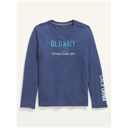 Long-Sleeve Logo-Graphic Tee For Boys