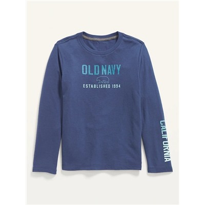 Long-Sleeve Logo-Graphic Tee For Boys