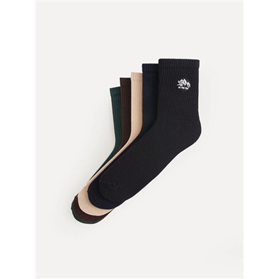 LC Waikiki Nakışlı Erkek Soket Çorap 5'li, LCW ACCESSORIES                                            
                                            Nakışlı Erkek Soket Çorap 5'li