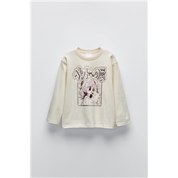 T-SHIRT WITH SLEEVE EMBROIDERY