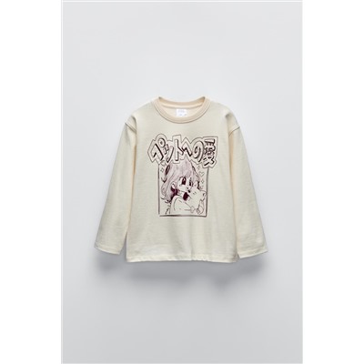 T-SHIRT WITH SLEEVE EMBROIDERY