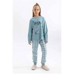 Defacto Kız Çocuk Disney Lilo & Stitch Uzun Kollu Penye Pijama Takımı B1254A8TR432