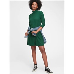 Mockneck Swing Dress
