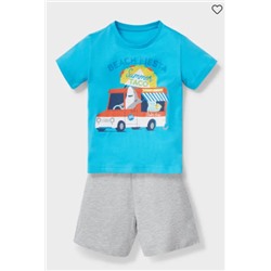 Shorty-Pyjama - Bio-Baumwolle - 2 teilig