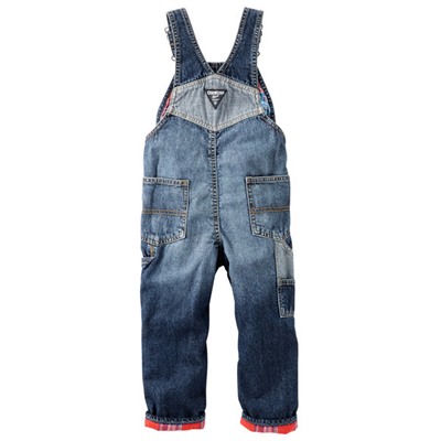 Джинсовый кобинезон Flannel-Lined Rip-&-Repair Denim Overalls
