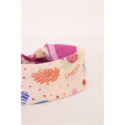 Pañuelo print dibujos lila
