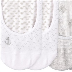 2 Paar Damen Füsslinge mit Anker-Motiv