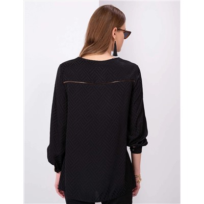 Siyah Comfort Fit Bluz